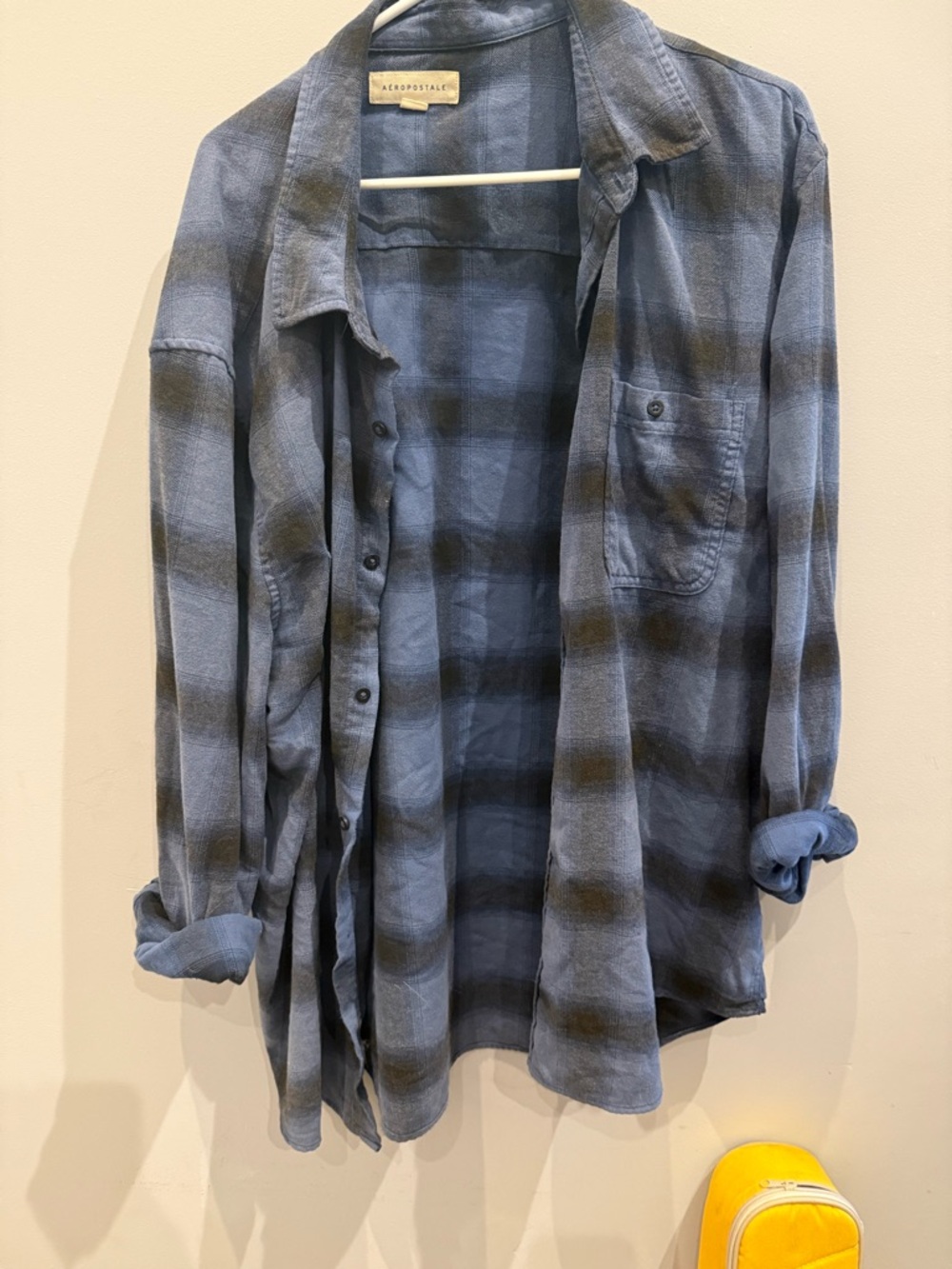 Aeropostale Navy Blue Plaid Shirt Jacket